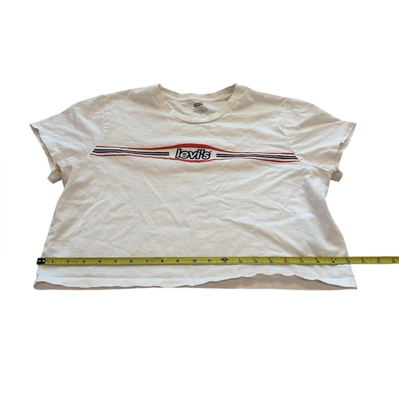Levi’s Women’s White Cropped T-shirt Large - Picture 5 of 5